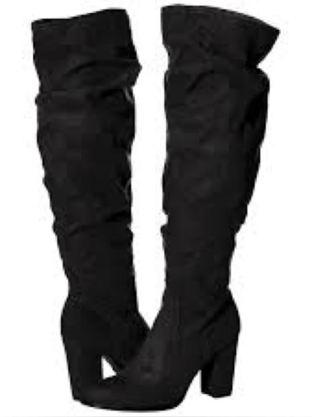 Madden Girl Black Over-the-Knee Block Heel Boots